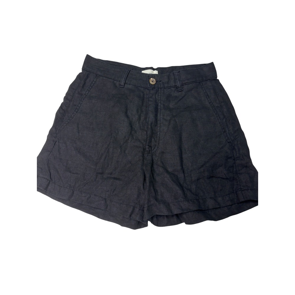DL1961 Taylor Ultra High Rise Black Linen Shorts Womens Size 24X4